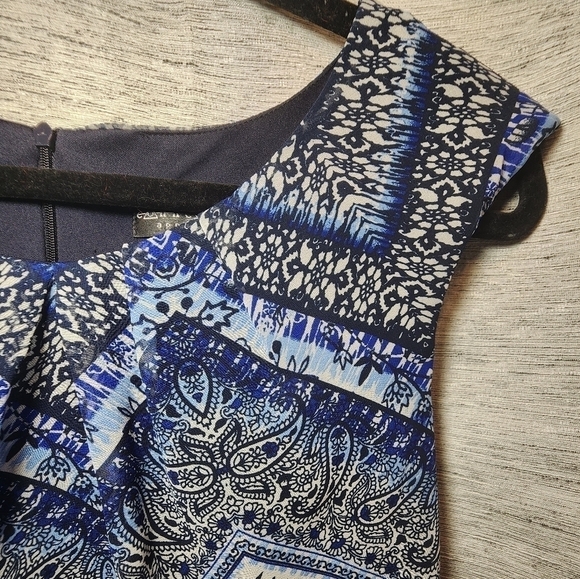 Connected Apparel 6 Midi Dress Denim Bottom Business Causal - Picture 3 of 6